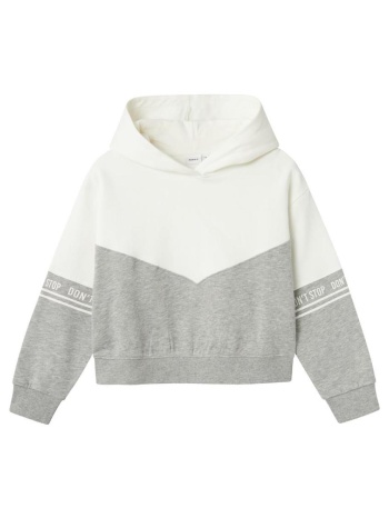 μπλούζα φούτερ κορίτσι name it-13233211-grey melange σε προσφορά