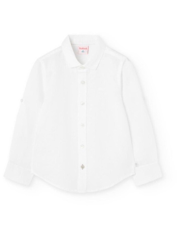πουκάμισο λινό αγόρι boboli-731034-1100-white σε προσφορά
