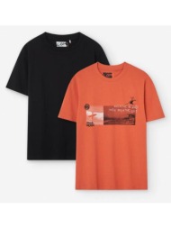 μπλούζα μακό αγόρι 2 pack losan-ljbap0103_25020-dark orange