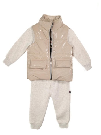 σετ φούτερ 3 τεμ. κορίτσι restart-24/2416-beige σε προσφορά
