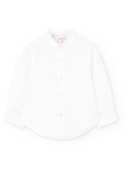 πουκάμισο λινό αγόρι boboli-711010-1100-white