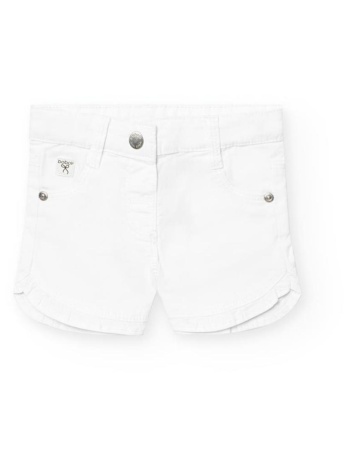 σορτς υφασμάτινο κορίτσι boboli-291013-1100-white σε προσφορά