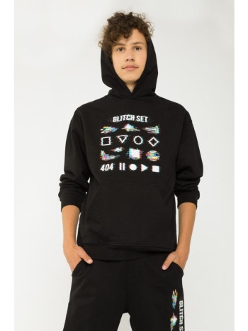 μπλούζα φούτερ αγόρι reporter young-233-0551b-07-100-black σε προσφορά