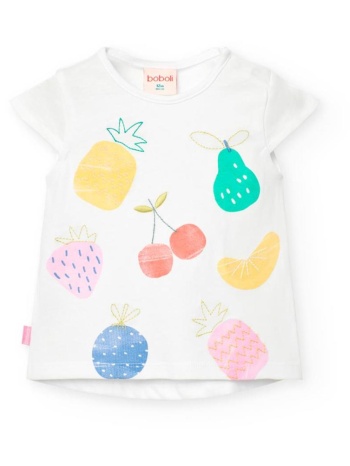 μπλούζα μακό κορίτσι boboli-211105-1100-white σε προσφορά