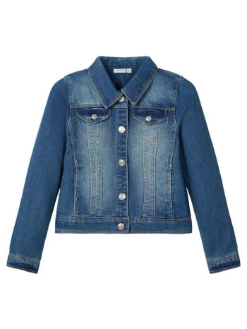 μπουφάν τζιν κορίτσι name it-13141427-medium blue denim σε προσφορά