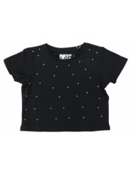 μπλούζα μακό crop κορίτσι losan-ljgap0103_25028-black