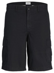 βερμούδα υφασμάτινη cargo αγόρι jack & jones-12254171-black