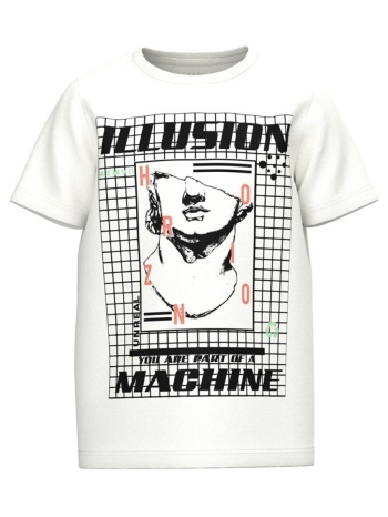 μπλούζα μακό αγόρι name it-13214376-bright white σε προσφορά