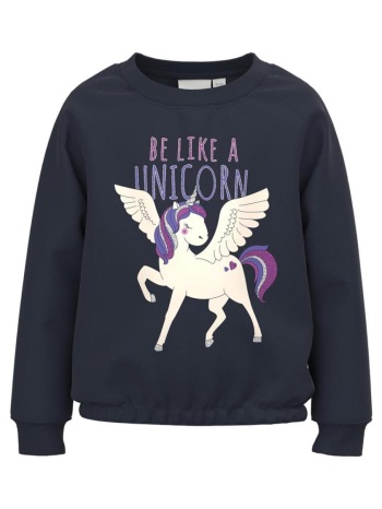 μπλούζα φούτερ κορίτσι name it-13219948-dark sapphire σε προσφορά