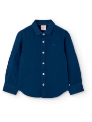 πουκάμισο λινό αγόρι boboli-731034-2440-navy