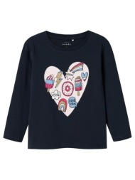 μπλούζα μακό κορίτσι name it-13224958-dark sapphire/heart