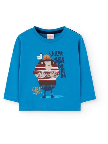 μπλούζα μακό αγόρι boboli-322041-2627-blue σε προσφορά