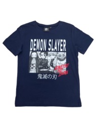 μπλούζα μακό αγόρι anime demon slayer-ex1127-navy