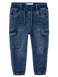 παντελόνι τζιν cargo αγόρι name it-13224943-dark blue denim