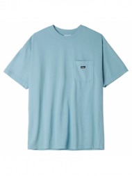 obey timeless recycled pocket tee ss 131080319-tur τιρκουάζ