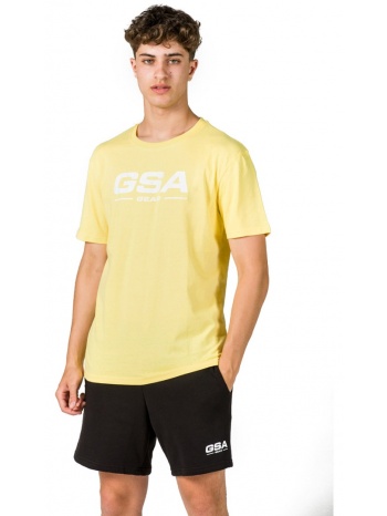 gsa organic plus printed t-shirt 17-17120-21 yellow κίτρινο σε προσφορά