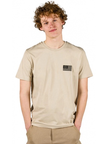 gsa men organic t-shirt printed 17-17136-beige μπέζ σε προσφορά