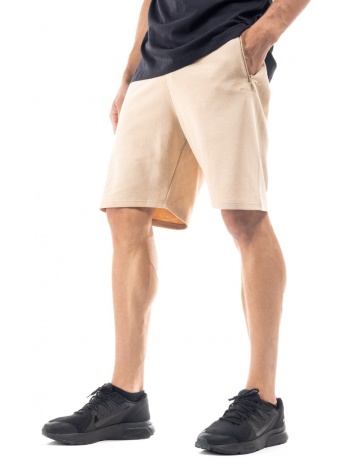 benation terry shorts with zip pockets 03312303-15a μπέζ σε προσφορά