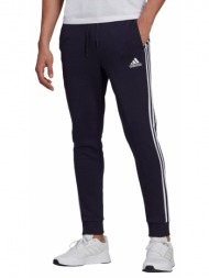adidas performance essentials fleece tapered cuff 3-stripes joggers gk8823 μπλε