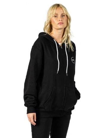 gsa women zipper hoodie 1721011001-jet black μαύρο σε προσφορά