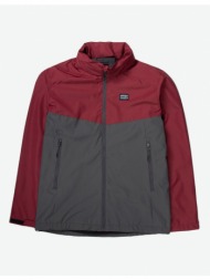 emerson men`s jacket with roll-in hood 201.em10.12-rp d.grey/wildberry πολύχρωμο