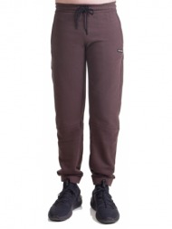 be:nation pant sweat with side zip mens 2302202-oak καφέ