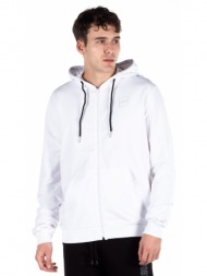 jepa man zipper hoodie brushed 27-18043-white λευκό