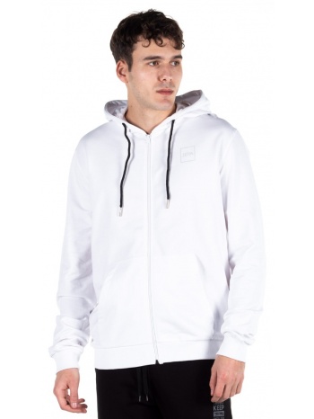 jepa man zipper hoodie brushed 27-18043-white λευκό σε προσφορά