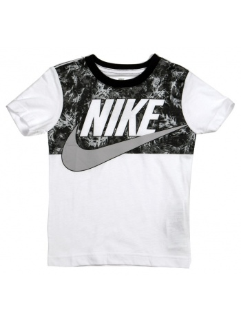 nike short sleeve graphict-shirt 86j608-w1x λευκό-μαυρο