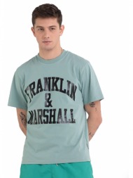 franklin marshall piece dyed 24/1 jersey jm3011.000.1009p01-123 χακί