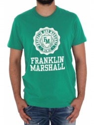 franklin marshall piece dyed 24/1 jersey jm3014.000.1009p01-108 πράσινο