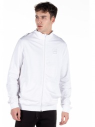 jepa man zipper mock hoodie brushed 27-19066-white λευκό