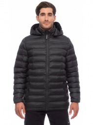 be:nation essentials padded jacket detachable hood 08302305-01 μαύρο