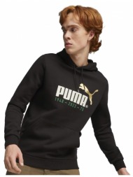 puma no. 1 logo celebration hoodie fl 676021-01 μαύρο
