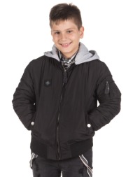 district75 boys` jacket 219kbja-637 μαύρο