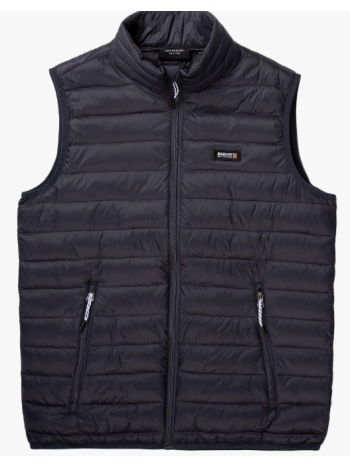 basehit men`s puffer vest jacket 201.bm10.141-nl blue black σε προσφορά