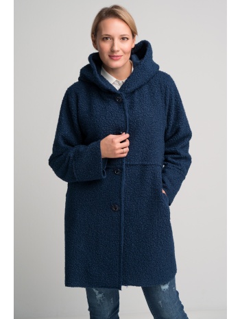 παλτό μπουκλέ με κουκούλα-3072