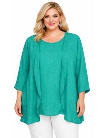 plus size ζακετα κοντομανικη morena spain sh-55080-26ca