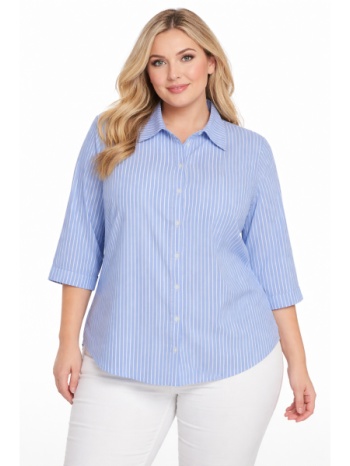 plus size πουκαμισο με μανικι 3/4 morena spain sh-21245-26sh