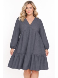 plus size φορεμα mini μακρυμανικο morena spain si-pl-2026-01-26dr