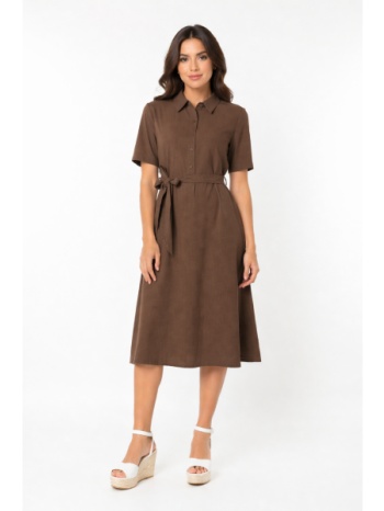 φορεμα midi κοντομανικο morena spain ss-m116209-26dr