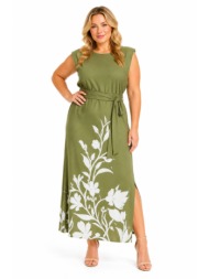plus size φορεμα maxi αμανικο morena spain sh-92677-26dr