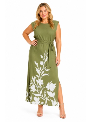 plus size φορεμα maxi αμανικο morena spain sh-92677-26dr