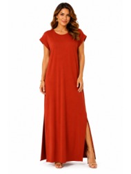 plus size φορεμα maxi κοντομανικο morena spain sh-92036-26dr