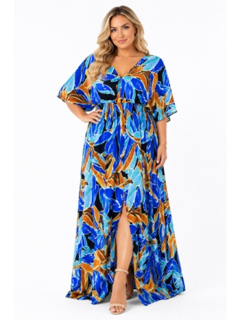 plus size φορεμα maxi κοντομανικο morena spain sh-92734-26dr