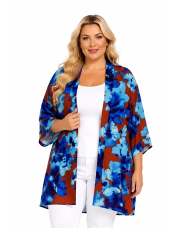 plus size ζακετα κοντομανικη morena spain sh-64935-26ca