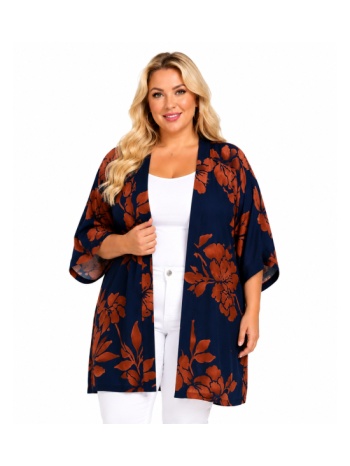 plus size ζακετα κοντομανικη morena spain sh-64935-26ca