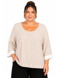 plus size μπλουζα 3/4 morena spain sh-31411-26bl