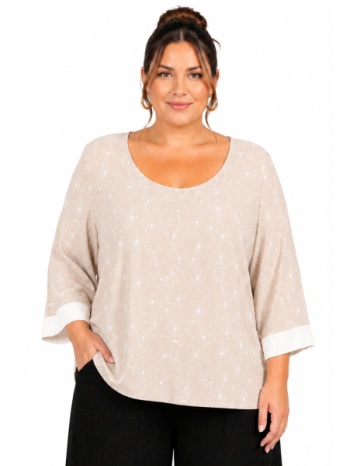 plus size μπλουζα 3/4 morena spain sh-31411-26bl