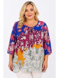 plus size μπλουζα κοντομανικη morena spain sh-31410-26bl